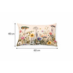 Spring Botanical Embroidered Lumbar Cushion-40x60 cm