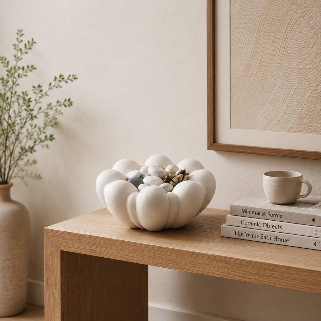 Modern Aluminium Decorative Bowl | Sculptural Centerpiece