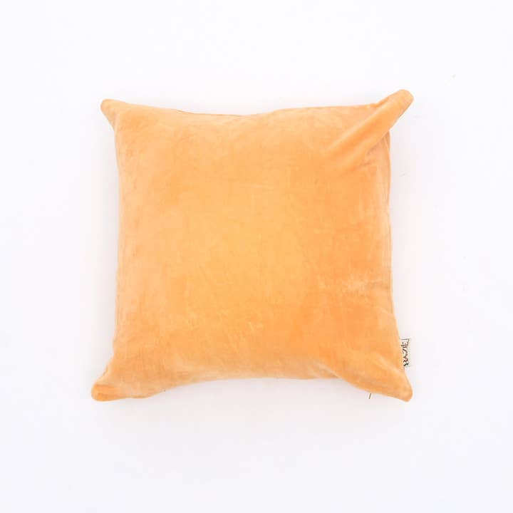 Velvet Cotton Cushion- Ochre Mustard- 45x45 cm