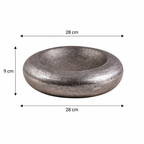 Antique Nickel Aluminium Decorative Bowl | Modern Serving