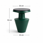 Compact Green Metal Side Table Modern Accent Décor