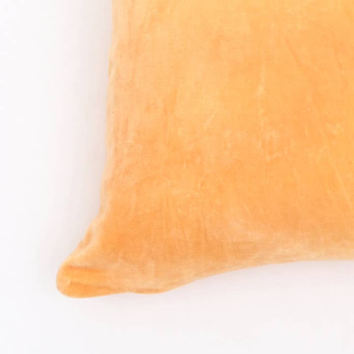 Velvet Cotton Cushion- Ochre Mustard- 45x45 cm