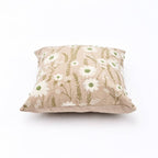 Floral Embroidered Cotton Cushion- Jasmine Design- 45x45 cm