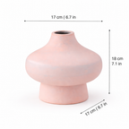 Modern Aluminium Vase | Ivory Sculptural Decorative Accent