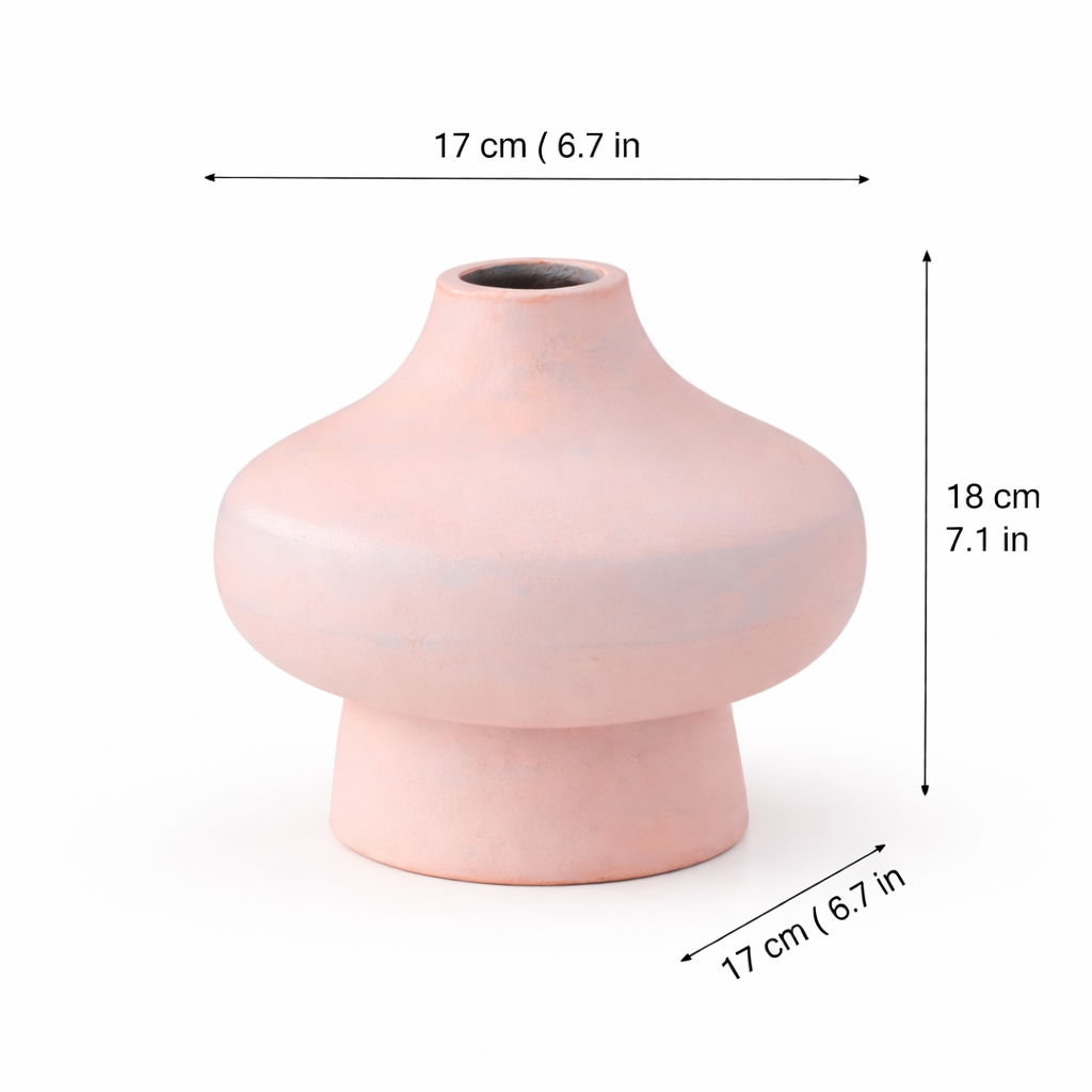 Modern Aluminium Vase | Ivory Sculptural Decorative Accent
