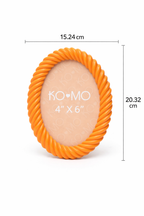 Orange Terrazzo Oval Resin Photo Frame 4x6 Inch