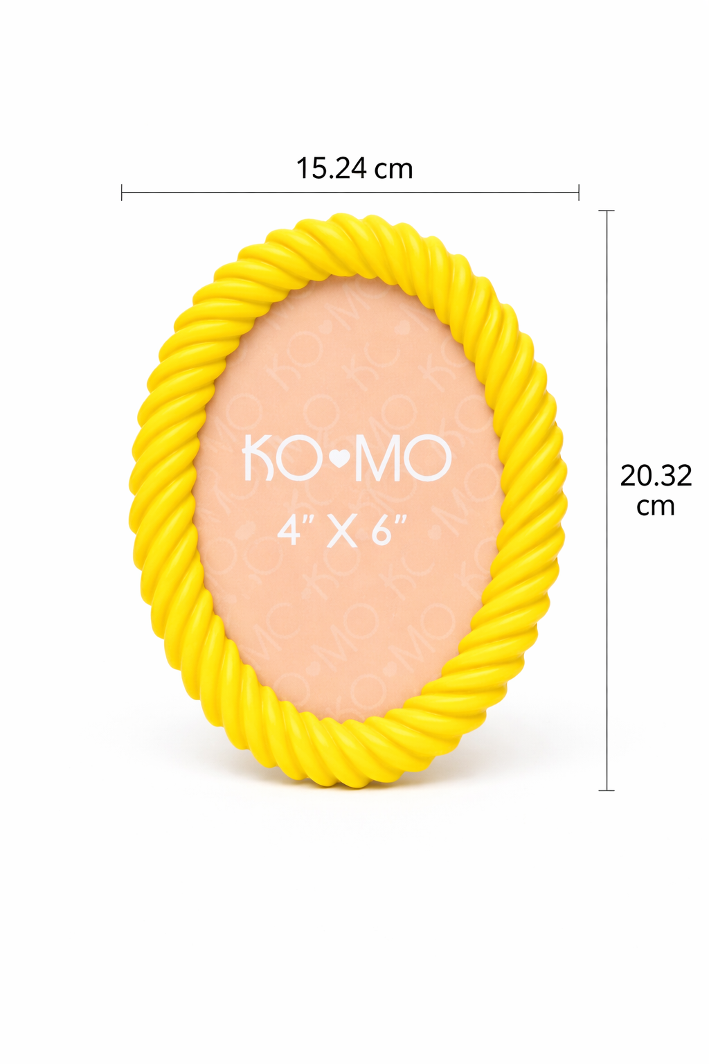 Yellow Terrazzo Oval Resin Photo Frame 4x6 Inch