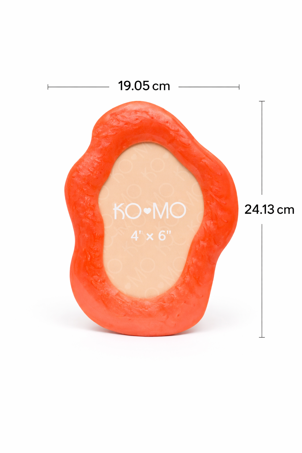 Orange Organic Shape Resin Photo Frame 5x7 Inch