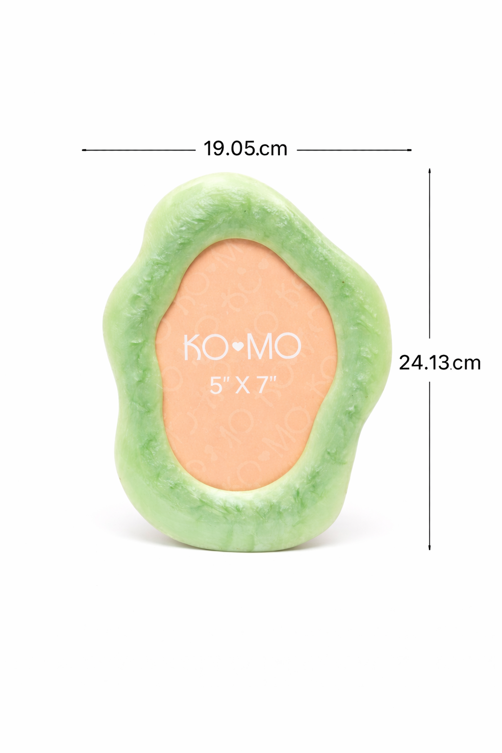 Green Organic Shape Resin Photo Frame 5x7 Inch