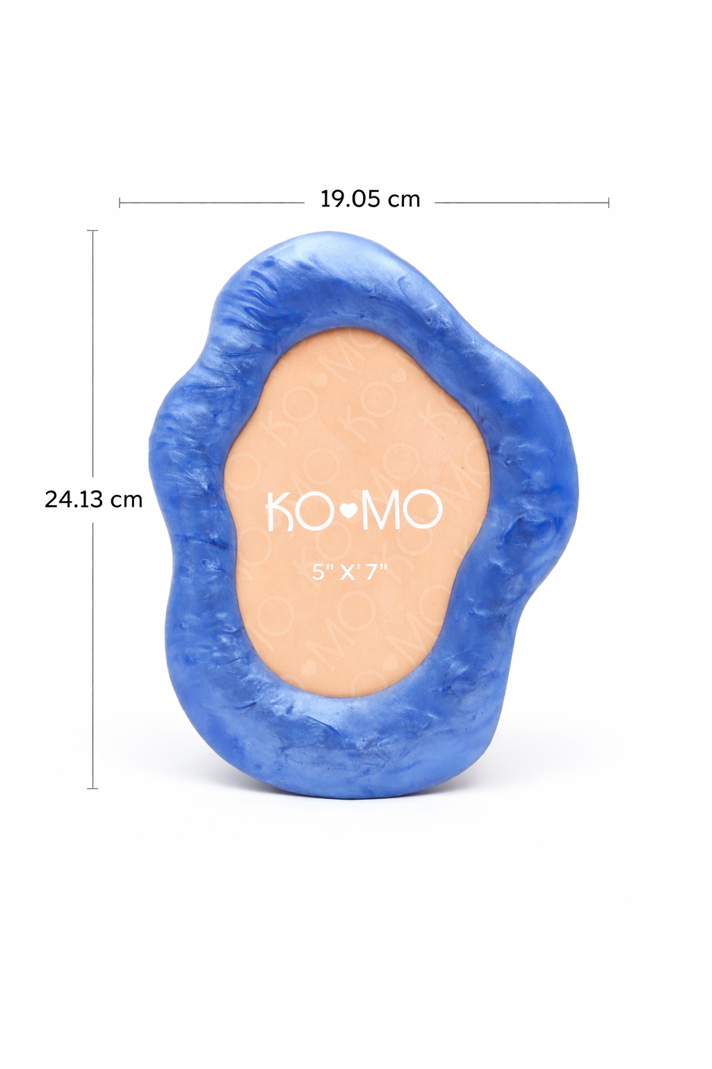 Blue Organic Shape Resin Photo Frame 5x7 Inch