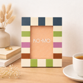 Checkered Resin Photo Frame 4x6 Inch Glossy