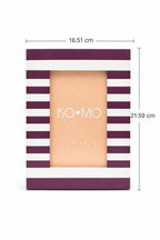 Purple Striped Resin Photo Frame 4x6 Inch