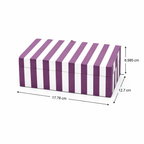 Purple Striped Resin Storage Box Glossy MDF