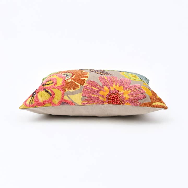 Cotton Lumbar Cushion- Elegant Honeydew- 40x60 cm