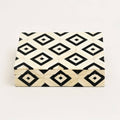 Handcrafted Bone Inlay Geometric Card Box White