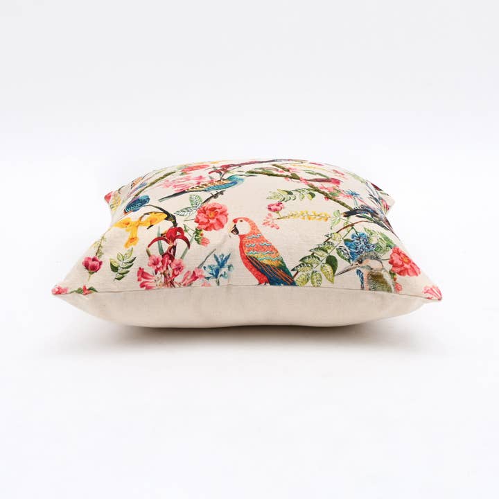 Printed Cotton Cushion- Freya Bird Design- 45x45 cm