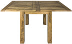 Handcrafted Solid Mango Wood Dining Table – Beige Finish, Butterfly Extension Table
