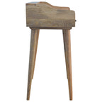 Handcrafted Solid Mango Wood Writing Desk – Oak-ish Finish, 3 Drawers