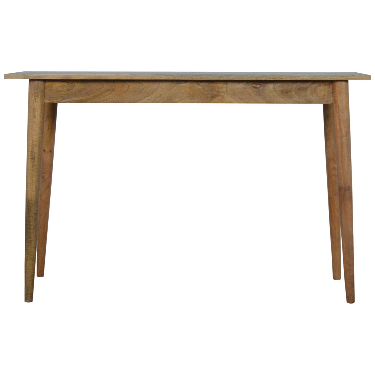 Handcrafted Solid Mango Wood Writing Desk – Beige Finish, 2 Drawers