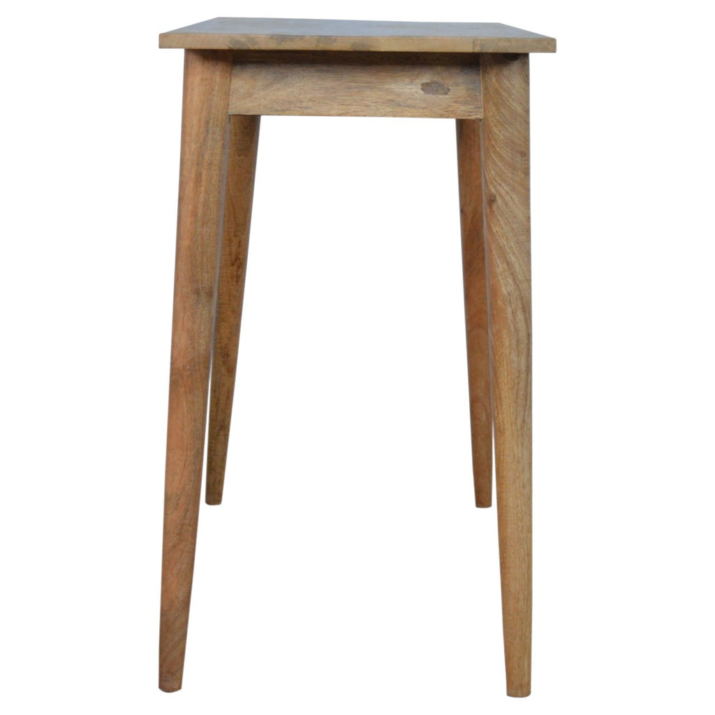 Handcrafted Solid Mango Wood Writing Desk – Beige Finish, 2 Drawers