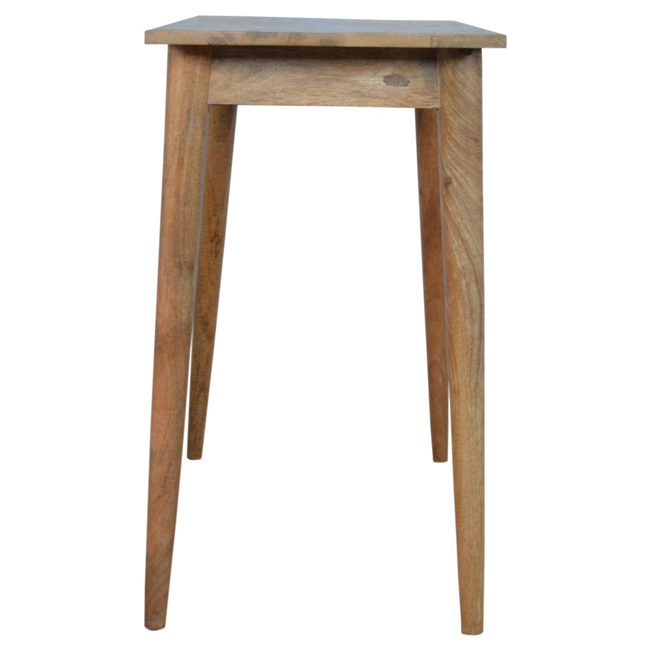 Handcrafted Solid Mango Wood Writing Desk – Beige Finish, 2 Drawers
