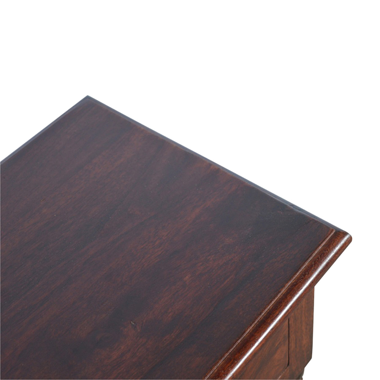 Handcrafted Solid Mango Wood Side Table – Cherry Finish, 1 Drawer