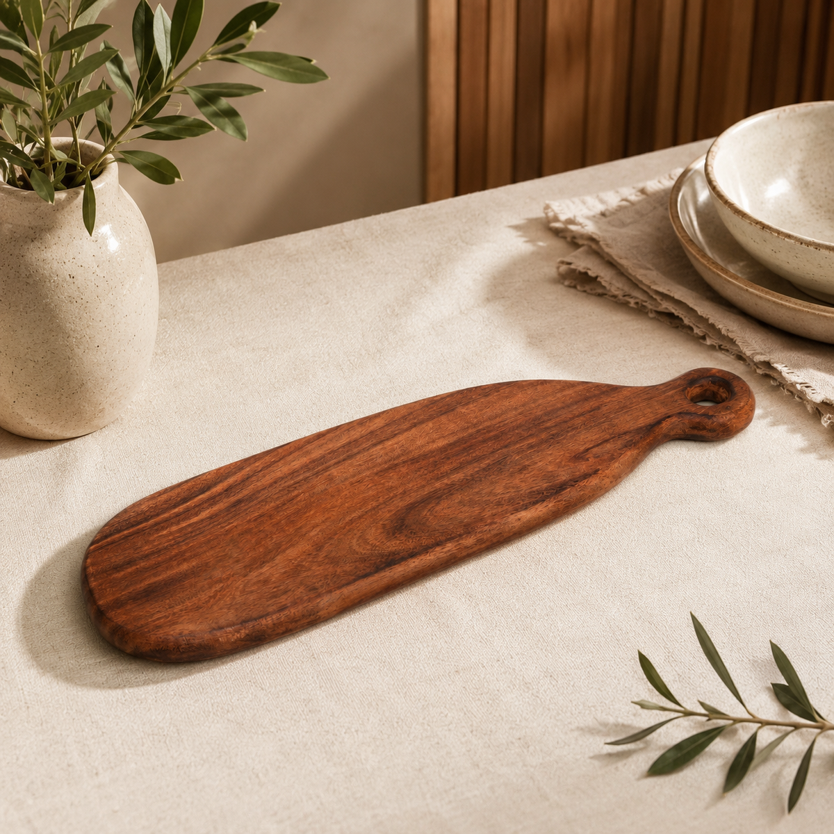 Classic Loop Acacia Wood Chopping Board 13x48cm