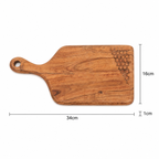 Square Grip Acacia Chopping Board with Handle 17x35cm